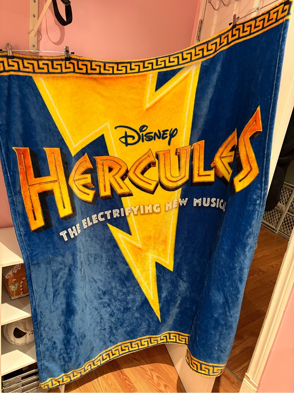 Disney Hercules The Musical London Exclusive Blanket Throw RARE - Used Once 💙⚡️